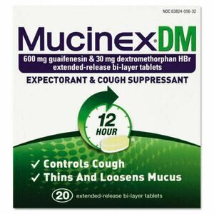 Mucinex DM 12 Hour Cough Medicine - Tablets - 20 ct 3/2026